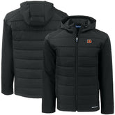 Cincinnati Bengals Cutter & Buck Big & Tall Evoke Hybrid Eco Softshell Recycled Full-Zip Hooded Jacket - Black online