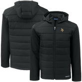 Minnesota Vikings Cutter & Buck Big & Tall Evoke Hybrid Eco Softshell Recycled Full-Zip Hooded Jacket - Black online