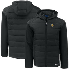 Minnesota Vikings Cutter & Buck Big & Tall Evoke Hybrid Eco Softshell Recycled Full-Zip Hooded Jacket - Black online