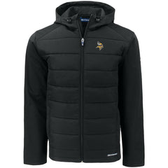 Minnesota Vikings Cutter & Buck Big & Tall Evoke Hybrid Eco Softshell Recycled Full-Zip Hooded Jacket - Black online