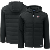 Kansas City Chiefs Cutter & Buck Evoke PrimaLoft Hybrid Eco Softshell Recycled Full-Zip Hooded Jacket - Black for sale