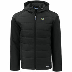 Green Bay Packers Cutter & Buck Evoke PrimaLoft Hybrid Eco Softshell Recycled Full-Zip Hooded Jacket - Black online