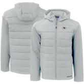 Kansas City Chiefs Cutter & Buck Evoke PrimaLoft Hybrid Eco Softshell Recycled Full-Zip Hooded Jacket - Gray for sale