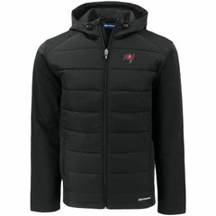 Tampa Bay Buccaneers Cutter & Buck Evoke PrimaLoft Hybrid Eco Softshell Recycled Full-Zip Hooded Jacket - Black discount