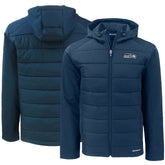 Seattle Seahawks Cutter & Buck Evoke PrimaLoft Hybrid Eco Softshell Recycled Full-Zip Hooded Jacket - College Navy outlet