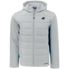 Carolina Panthers Cutter & Buck Evoke PrimaLoft Hybrid Eco Softshell Recycled Full-Zip Hooded Jacket - Gray discount