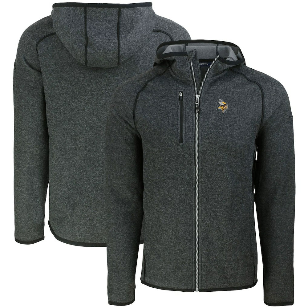 Minnesota Vikings Cutter & Buck Mainsail Full-Zip Hooded Jacket - Heather Charcoal online