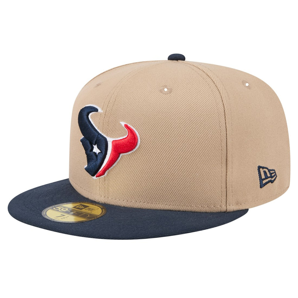 Houston Texans New Era Logo Main 59FIFTY Fitted Hat - Tan outlet