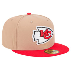 Kansas City Chiefs New Era Logo Main 59FIFTY Fitted Hat - Tan sale