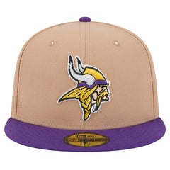Minnesota Vikings New Era Logo Main 59FIFTY Fitted Hat - Tan online