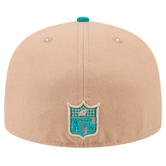 Miami Dolphins New Era Throwback Logo Main 59FIFTY Fitted Hat - Tan sale