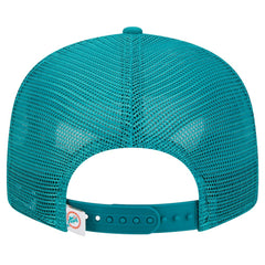 Miami Dolphins New Era Throwback Main Trucker 9FIFTY Snapback Hat - Aqua on sale