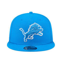 Detroit Lions New Era Main Trucker 9FIFTY Snapback Hat - Blue for sale