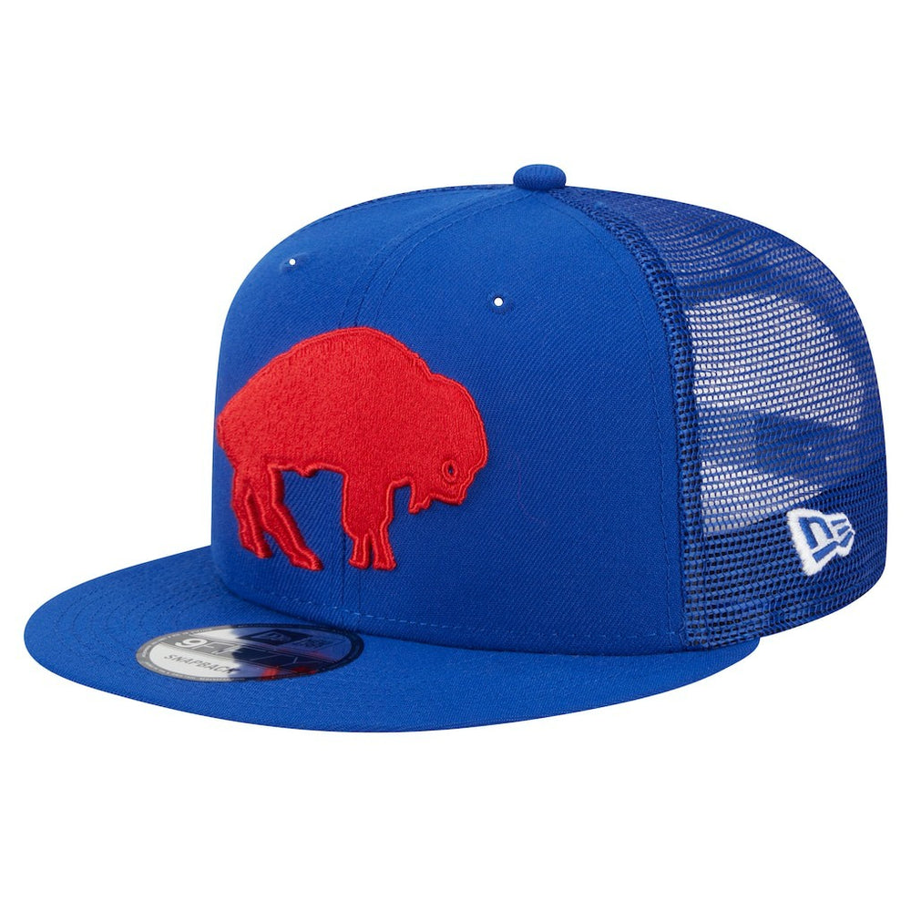 Buffalo Bills New Era Throwback Main Trucker 9FIFTY Snapback Hat - Royal for sale