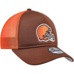 Cleveland Browns New Era Youth A-Frame 9FORTY Trucker Adjustable Hat - Brown cheap