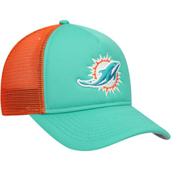 Miami Dolphins New Era Youth A-Frame 9FORTY Trucker Adjustable Hat - Aqua on sale