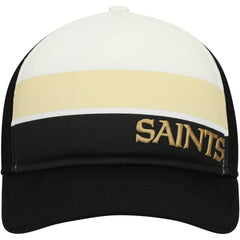 New Orleans Saints New Era Preschool Sport Night Color Block 9FORTY A-Frame Trucker Adjustable Hat - Black cheap