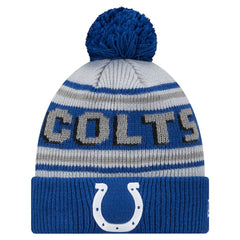Indianapolis Colts New Era Youth Main Cuffed Knit Hat with Pom - Royal discount