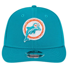 Miami Dolphins New Era Main Low Profile 9FIFTY Snapback Hat - Aqua for sale