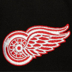 Detroit Red Wings Mitchell & Ness Retro Script Colorblock Snapback Hat - Black Hats