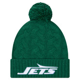 New York Jets New Era Women's Cable Cuffed Knit Hat with Pom - Green online