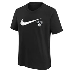 Brooklyn Nets Youth Swoosh T-Shirt - Black cheap