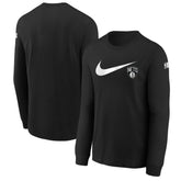 Brooklyn Nets Youth Swoosh Long Sleeve T-Shirt - Black discount