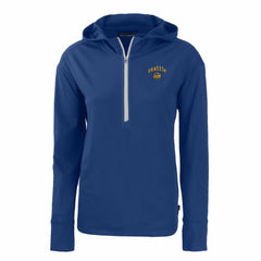 Seattle Mariners Cutter & Buck Women's City Connect Daybreak Eco Recycled Half-Zip Hoodie Blue