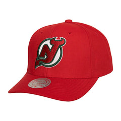 New Jersey Devils Mitchell & Ness Team Ground Pro Adjustable Hat - Red Jerseys