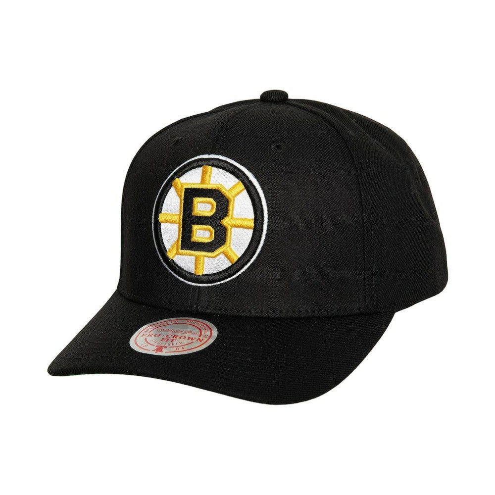 Boston Bruins Mitchell & Ness Team Ground Pro Adjustable Hat - Black Hats
