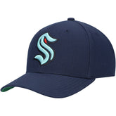 Seattle Kraken Mitchell & Ness Team Ground Pro Adjustable Hat - Deep Sea Blue Hats