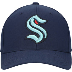 Seattle Kraken Mitchell & Ness Team Ground Pro Adjustable Hat - Deep Sea Blue Hats