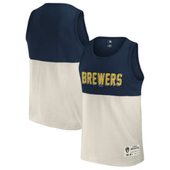 Milwaukee Brewers Darius Rucker Collection Colorblock Tank Top Navy