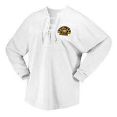 Boston Bruins Fanatics Women's 100th Anniversary Spirit Jersey T-Shirt - White T-shirts