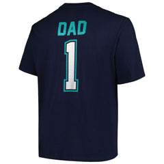 Seattle Mariners Profile Big & Tall #1 Dad T-Shirt Navy