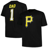 Pittsburgh Pirates Profile Big & Tall #1 Dad T-Shirt Black