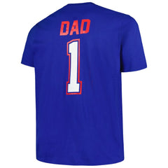 Texas Rangers Profile Big & Tall #1 Dad T-Shirt Royal