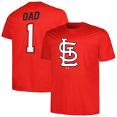 St. Louis Cardinals Profile Big & Tall #1 Dad T-Shirt Red