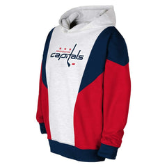 Washington Capitals Youth Champion League Fleece Pullover Hoodie - Ash/Navy Hoodies