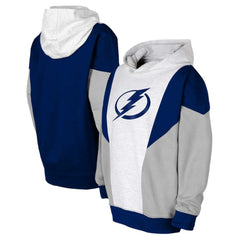 Tampa Bay Lightning Youth Champion League Fleece Pullover Hoodie - Ash/Blue Hoodies