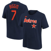 Craig Biggio Houston Astros Youth Cooperstown Collection Name & Number T-Shirt Navy