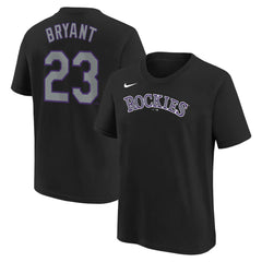 Kris Bryant Colorado Rockies Youth Name & Number T-Shirt Black