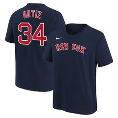 David Ortiz Boston Red Sox Youth Name & Number T-Shirt Navy