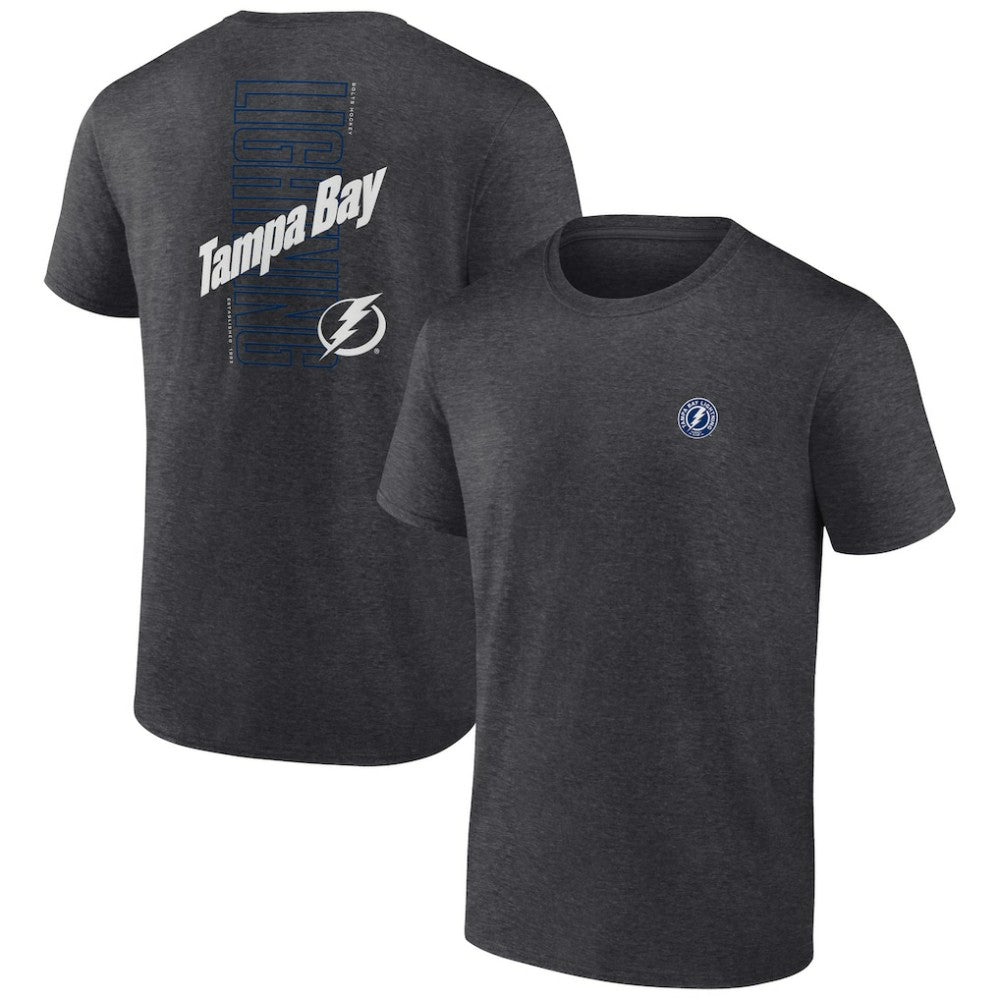 Tampa Bay Lightning Fanatics Backbone T-Shirt - Heather Charcoal T-shirts