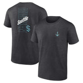 Seattle Kraken Fanatics Backbone T-Shirt - Heather Charcoal T-shirts