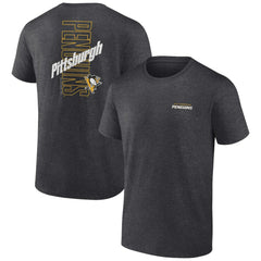 Pittsburgh Penguins Fanatics Backbone T-Shirt - Heather Charcoal T-shirts