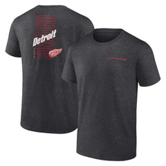 Detroit Red Wings Fanatics Backbone T-Shirt - Heather Charcoal T-shirts