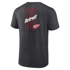 Detroit Red Wings Fanatics Backbone T-Shirt - Heather Charcoal T-shirts