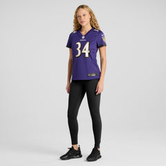 Keaton Mitchell Baltimore Ravens Women's Game Jersey - Purple for sale