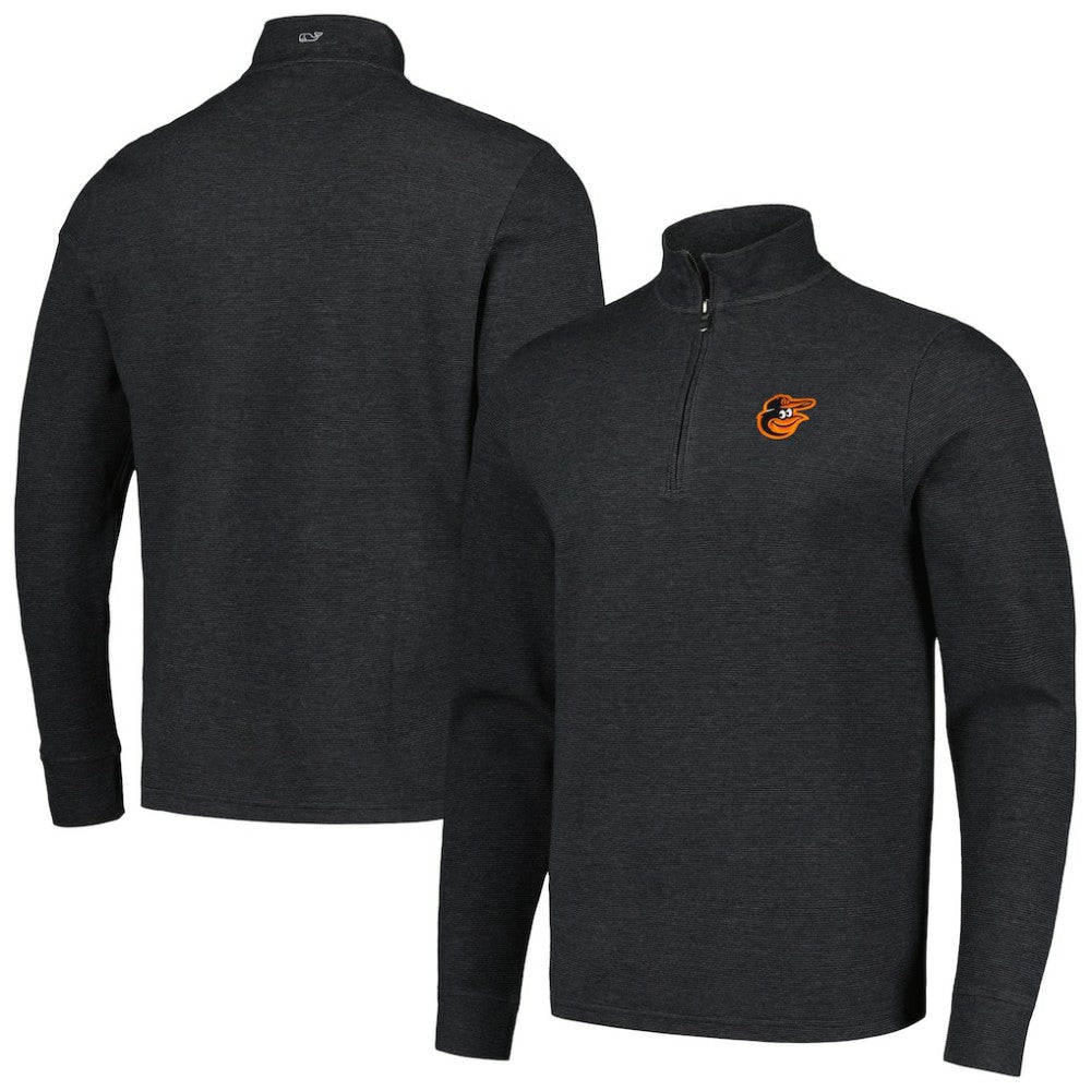 Baltimore Orioles Vineyard Vines Saltwater Quarter-Zip Jacket Black